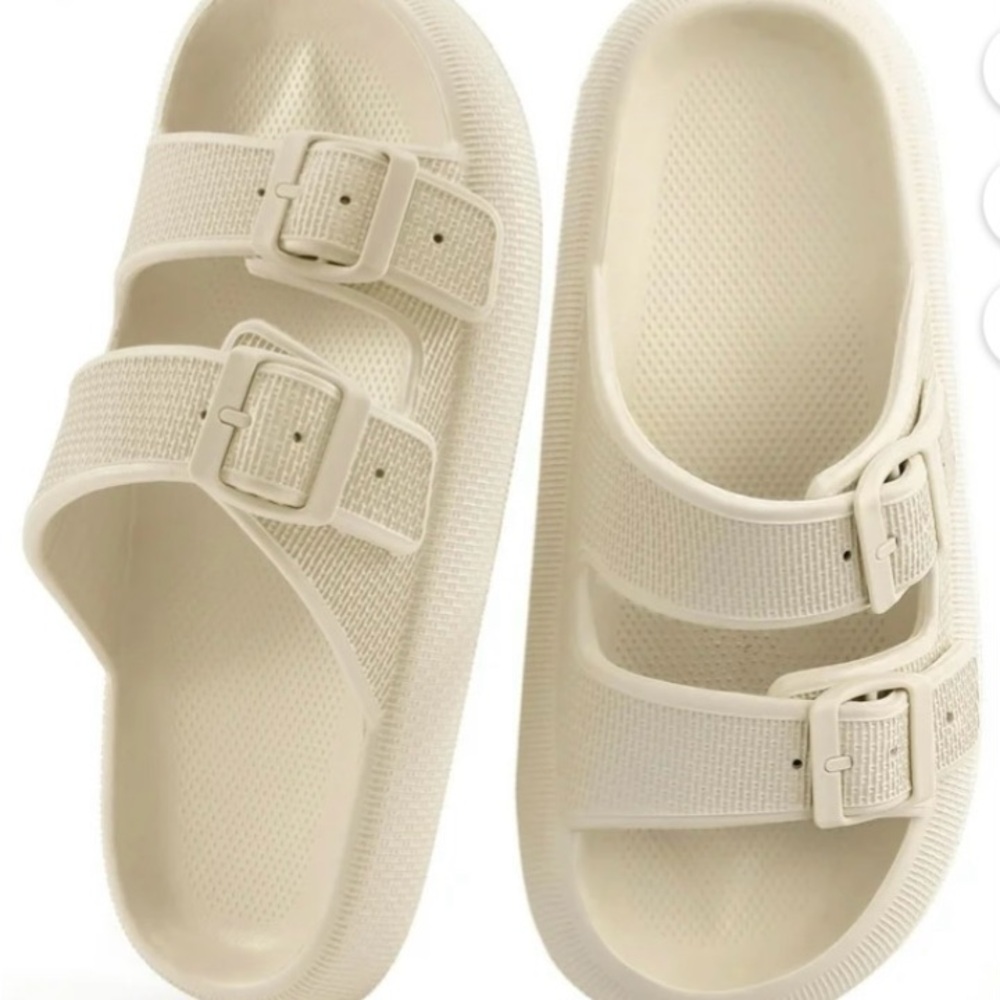 Cloud Slides for Women EVA Sandals Thick Sole Adjustable Buckles Slippers - Picture 7 of 7